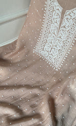 Load image into Gallery viewer, Women's Lakhnavi Handcrafted Unstitchd Mul Chanderi Kurta And Dupatta Set - HONC0338195