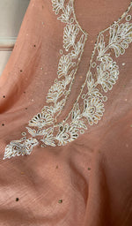 Load image into Gallery viewer, Women's Lakhnavi Handcrafted Mul Chanderi Unstitched Kurta And Dupatta Set - HONC0348568