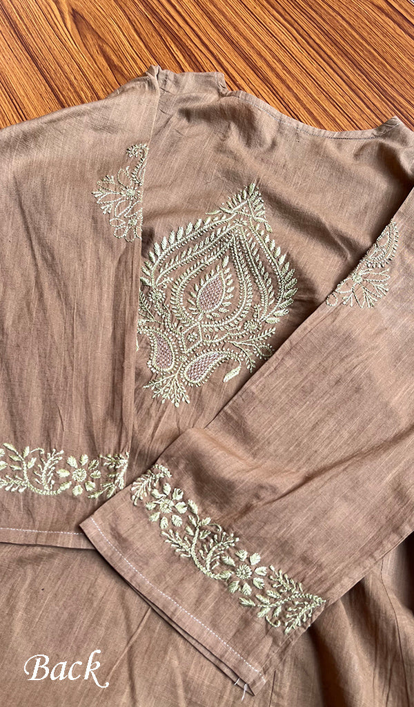 Women's Lucknowi Handcrafted  Cotton Chikankari Kurti - HONC0301083