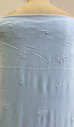 将图像加载到图库查看器中， Women&#39;s Lakhnavi Handcrafted Viscose Georgette Chikankari Unstitched Kurti Fabric - HONC0206894
