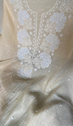 将图像加载到图库查看器中， Women's Lakhnavi Handcrafted Mul Chanderi Unstitched Kurta And Dupatta Set - HONC0363913