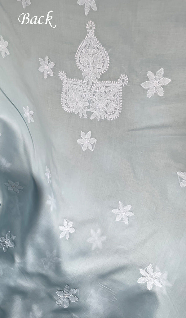 Women's Lakhnavi Handcrafted Cotton Unstitched Chikankari Full Suit Material - HONC0322458