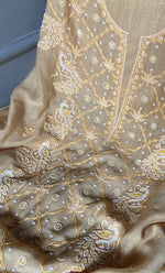 Load image into Gallery viewer, Women&#39;s Lakhnavi Handcrafted Mul Chanderi Unstitched Kurta And Dupatta Set- HONC0312989

