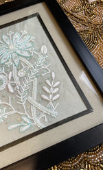 Load image into Gallery viewer, Chikankari Momento Frame – Handcrafted Embroidery (9x 7 Inch, Aqua Green ) - HONC0269437

