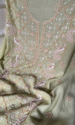将图像加载到图库查看器中， Women&#39;s Lakhnavi Handcrafted Mul Chanderi Unstitched Kurta And Dupatta Set - HONC0302264
