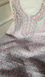 Load image into Gallery viewer, Women&#39;s Lakhnavi Handcrafted Cotton Chikankari Suit Material - HONC0291815

