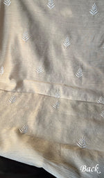 Load image into Gallery viewer, Lucknowi Handcrafted Munga Silk Chikankari Unstitched Men&#39;s Kurta Fabric - HONC0261600
