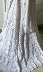 Load image into Gallery viewer, Women&#39;s Lakhnavi Handcrafted Bridal Viscose Georgette Chikankari Lehenga Set - HONC0288657
