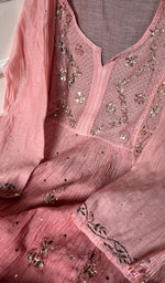 Load image into Gallery viewer, Women&#39;s Lakhnavi Handcrafted Mul Chanderi Semi -stitched Kurta And Dupatta Set - HONC0289423
