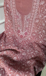 Load image into Gallery viewer, Women&#39;s Lakhnavi Handcrafted Tissue Chanderi Unstitched Kurta And Dupatta Set - HONC0298037
