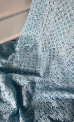 Load image into Gallery viewer, Vamika Women's Lucknowi Handcrafted Faux-Georgette Unstitched Chikankari Suit Material - HONC0330341