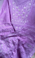 Load image into Gallery viewer, Women&#39;s Lakhnavi Handcrafted Chanderi Silk Semi - Stitched Anarkali And Dupatta Set - HONC0273162

