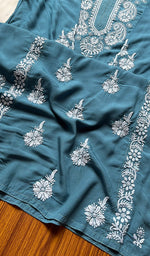 将图像加载到图库查看器中， Women&#39;s Lucknowi Handcrafted Modal Cotton Chikankari Kurti - HONC0301029
