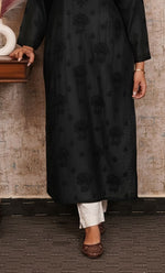 将图像加载到图库查看器中， Sufi Women&#39;s Lucknowi Handcrafted Chanderi Silk Chikankari Kurti - HONC0333635
