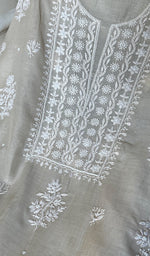 Load image into Gallery viewer, Women&#39;s Lakhnavi Handcrafted Mul Chanderi Chikankari Full Suit Material - HONC0279289
