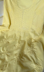 Load image into Gallery viewer, Women&#39;s Lakhnavi Handcrafted Unstitched Cotton Chikankari Suit Material - HONC082476
