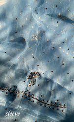 将图像加载到图库查看器中， Marifa Women&#39;s Lakhnavi Handcrafted Pure Organza Chikankari Unstitched Kurta And Dupatta Set- HONC0294044
