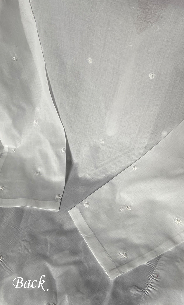 Men's Lucknowi Handcrafted Cotton Chikankari Kurta - HONC0289319