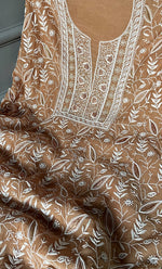 将图像加载到图库查看器中， Women&#39;s Lakhnavi Handcrafted Mul Chanderi Unstitched Kurta And Dupatta Set - HONC0283165
