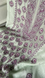 Load image into Gallery viewer, Women's Lakhnavi Handcrafted Unstitched Mul Chanderi Kurta And Dupatta Set - HONC0324066
