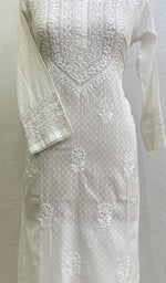 将图像加载到图库查看器中， Women&#39;s Lucknowi Handcrafted Cotton Chikankari Kurti - HONC0161033
