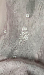 Load image into Gallery viewer, Rabia Women's Lucknowi Handcrafted Mul Chanderi Chikankari Kaftan - HONC0259173