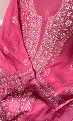 将图像加载到图库查看器中， Women&#39;s Lakhnavi Handcrafted Mul Chanderi Semi - Stitched Kurta And Dupatta Set - HONC0282431
