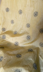 Load image into Gallery viewer, Women's Lakhnavi Handcrafted Tussar Silk Chikankari Kurta And Dupatta Set - HONC0314560
