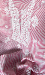 Load image into Gallery viewer, Shumaira Women's Lakhnavi Handcrafted Cotton Chikankari Unstitched Kurti Fabric - HONC0326380