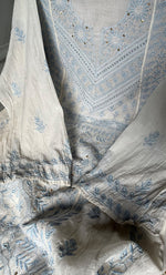 将图像加载到图库查看器中， Women&#39;s Lakhnavi Handcrafted Maheshwari Mul Chanderi Semi - Stitched Kurta And Dupatta Set - HONC0278902
