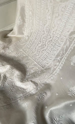 Load image into Gallery viewer, Women's Lakhnavi Handcrafted Chanderi Silk Unstitched Kurta And Dupatta Set - HONC0327486