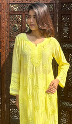 Load image into Gallery viewer, Inaya Women&#39;s Lucknowi Handcrafted Muslin Chikankari Kurti - HONC0204423
