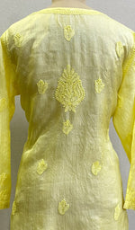 Load image into Gallery viewer, Women&#39;s Lakhnavi Handcrafted Silk Chikankari Top - HONC0176229