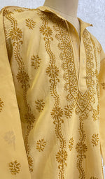 Load image into Gallery viewer, Men&#39;s Lucknowi Handcrafted Cotton Chikankari Kurta - NCO53227
