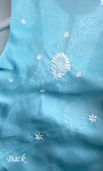 Load image into Gallery viewer, Women&#39;s Lakhnavi Handcrafted Cotton Chikankari Unstitched Kurti Fabric - HONC0318763
