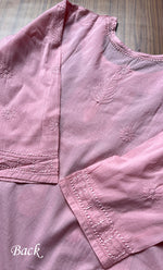 将图像加载到图库查看器中， Women&#39;s Lakhnavi Handcrafted Cotton Chikankari Top - HONC0214053
