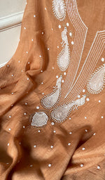 Load image into Gallery viewer, Women&#39;s Lakhnavi Handcrafted Mul Chanderi Unstitched Kurta And Dupatta Set- HONC0323418
