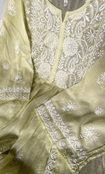 将图像加载到图库查看器中， Women's Lakhnavi Handcrafted Kota Cotton Semi - Stitched Kurta And Dupatta Set- HONC0307251