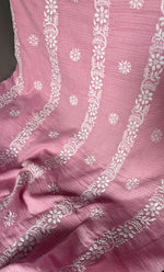 Load image into Gallery viewer, Alishba Women&#39;s Lucknowi Handcrafted Kota Cotton Chikankari Unstitched Kurta And Dupatta Set - HONC0312639

