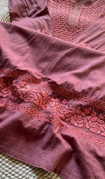 Load image into Gallery viewer, Women&#39;s Lucknowi Handcrafted Cotton Chikankari Kurti - HONC0301003
