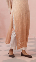 将图像加载到图库查看器中， Safiya Women's Lakhnavi Handcrafted Viscose Georgette Chikankari Kurti - HONC0574952