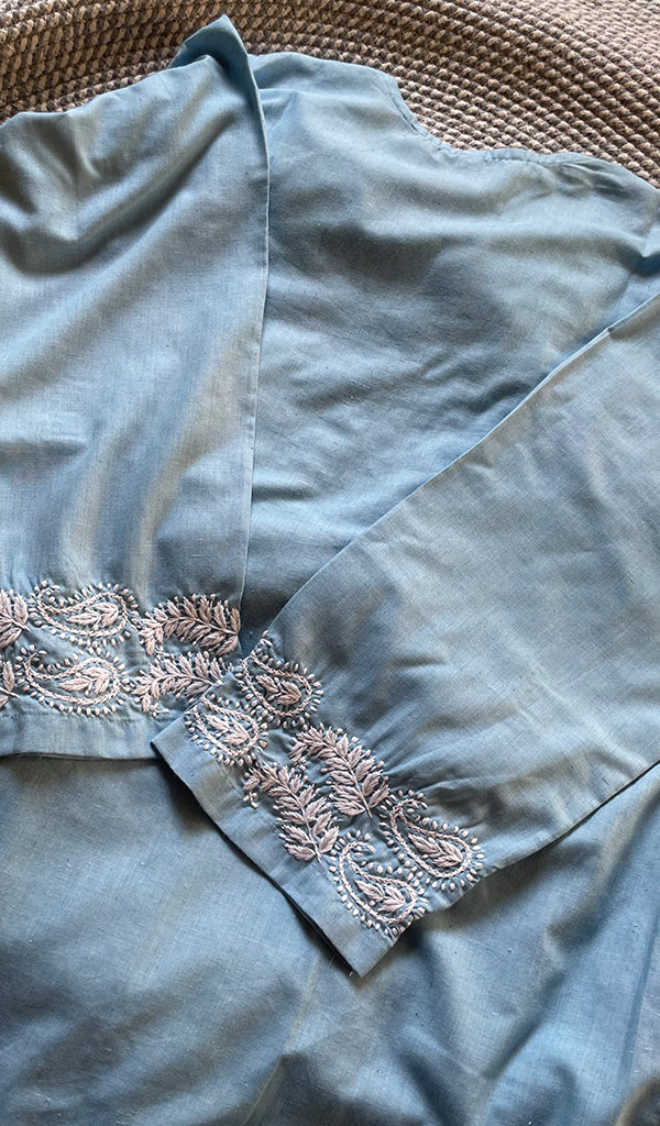 Women's Lucknowi Handcrafted Cotton Chikankari Kurti - HONC0301065