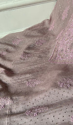 Load image into Gallery viewer, Women's Lakhnavi Handcrafted Mul Chanderi Unstitched Kurta And Dupatta Set - HONC0320358