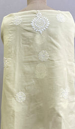 Load image into Gallery viewer, Sofiya Women&#39;s Lakhnavi Handcrafted Cotton Chikankari Unstitched Kurti Fabric - HONC0212765

