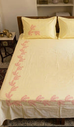Load image into Gallery viewer, Lakhnavi Handcrafted Cotton Chikankari Bedsheet Set - HONC031718