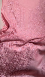 Load image into Gallery viewer, Women&#39;s Lucknowi Handcrafted Chanderi Silk Chikankari Full Suit Material - HONC0265291
