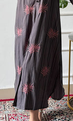 Load image into Gallery viewer, Vaishali Women's Lucknowi Handcrafted Cotton Chikankari Long Dress - HONC0341150