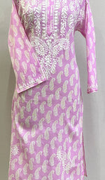 Load image into Gallery viewer, Sona Women&#39;s Lucknowi Handcrafted Cotton Chikankari Kurti - HONC0203619
