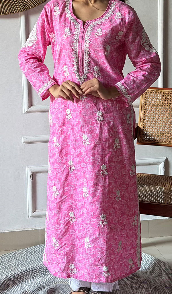 Shagufta Lakhnavi Handcrafted Cotton Chikankari Kurti - HONC0350628