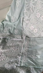 Load image into Gallery viewer, Women's Lakhnavi Handcrafted Cotton Chikankari Semi Stitched Kurti Fabric - HONC0348851